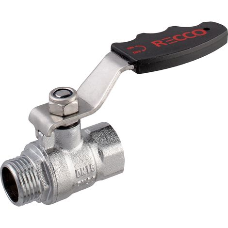 IDMAR 6/4"-Kugelhahn für RECCO-Grundwasser/Mittelwasser (DN40), kalkabweisende Kugel, unpoliertes Chrom