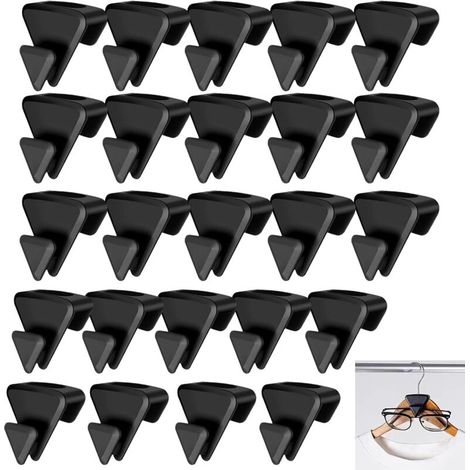 Set di 24 ganci appendiabiti triangolari, ganci appendiabiti a cascata, ganci di collegamento per grucce salvaspazio (1/4)