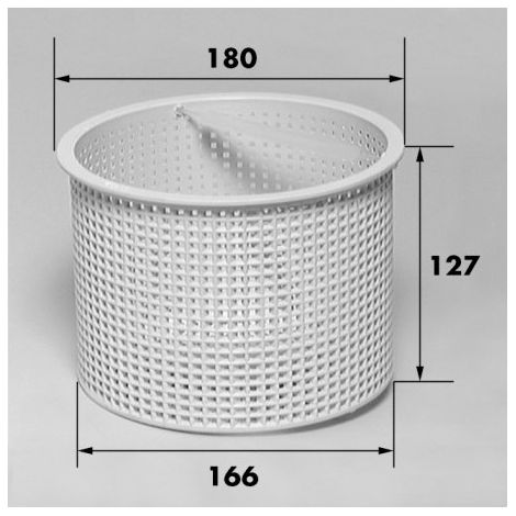 Hayward – Panier de skimmer pour robot de piscine – Compatible modèles SP1082 à SP1085 – Dimensions : 127 mm de hauteur, 180 mm de diamètre haut, 166 mm de diamètre bas (1/2)