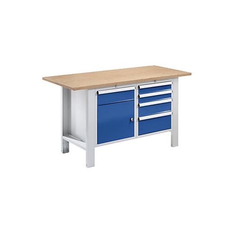 Banco de trabajo en sistema modular  anchura de tablero 1500 mm