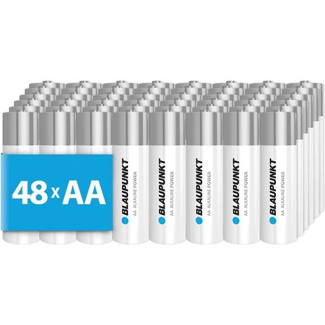 Lot de 48 Piles alcalines AA LR6BPO/48 pour horloges murales et télécommandes TV (1/5)