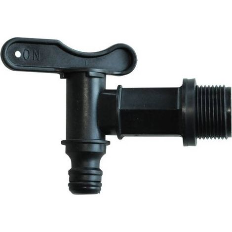 Multitanks – Robinet mâle PEHD noir 3/4" pas gaz – Filetage plomberie – Résistance UV – Pour irrigation et distribution d'eau (1/2)