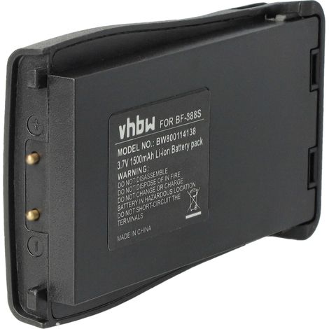 vhbw Batterie remplacement pour Baofeng BL-1 pour radio talkie-walkie (1500mAh)