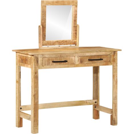 Schminktisch Braun 100 x 40 x 120 cm Massivholz Mango (1/5)