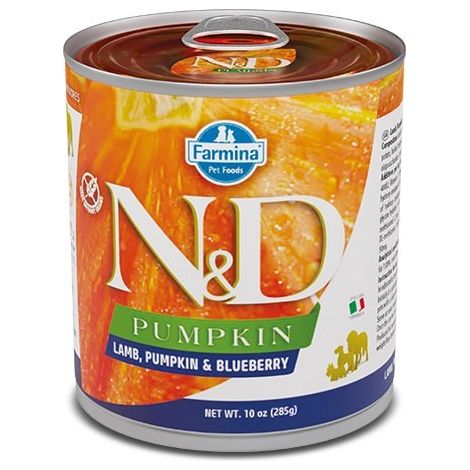Farmina Dog N&D Pumpkin Adult Agnello, Zucca e Mirtillo - Farmina Dog N&D Pumpkin Adult Agnello, Zucca e Mirtillo - Lattina Da 285 Gr