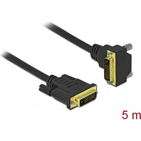 Delock Cable DVI 24+1 macho a 24+1 macho acodado 5 m