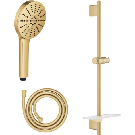 Barre de douche GROHE Rainshower + Douchette Vitalio Joy+ 120 + Flexible 175 cm Cool Sunrise (1/4)