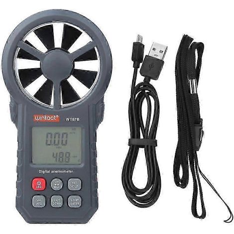 WT87B Anémomètre/thermomètre/anémomètre numérique portable USB Bluetooth (1/4)