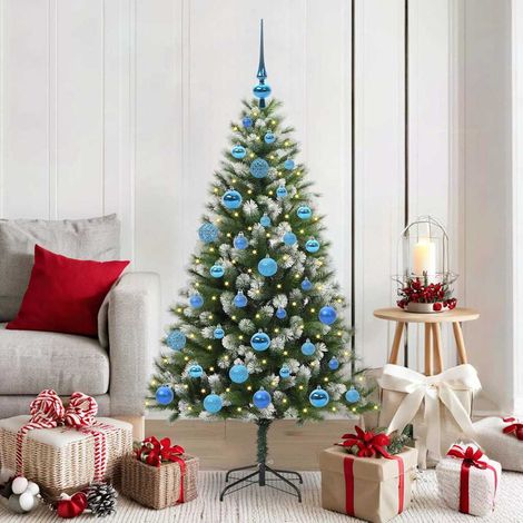 Künstlicher schwenkbarer Weihnachtsbaum mit flockigem Schnee (1/5)