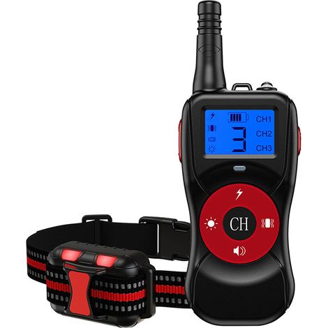 Collier de dressage électrique pour chiens – 3 modes de formation : bip, vibration, choc – Portée 500m, IP67 étanche, verrou de sécurité
