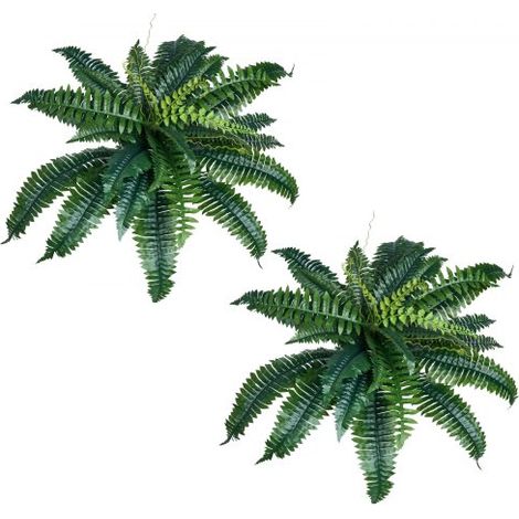 Fougère Artificielle - Lot de 2 Fausse Fougère de Boston 80-86 cm (1/5)