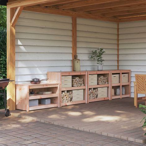 vidaXL Meuble de cuisine d'extérieur MEPPEL 4 pc Blanc (1/5)