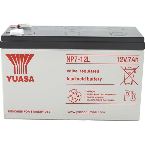 Batteria Al Piombo VRLA Uso Industriale NP7-12L 12V 7Ah 151x65x97.5mm Yuasa (1/4)