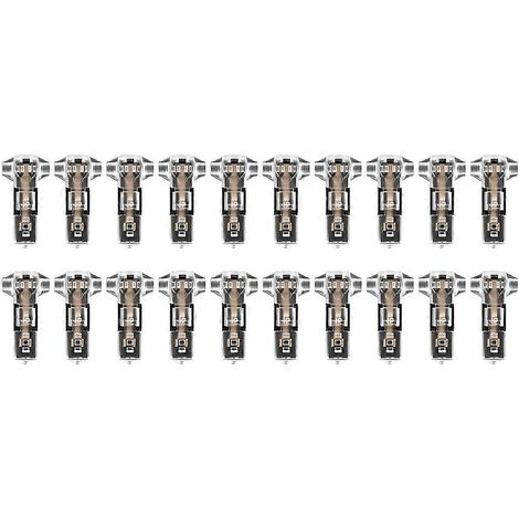 Lot de 20 connecteurs en T à 3 voies, 1 broche, à connexion rapide, pour câbles de calibre 22-20 AWG, applications automobiles et LED. (1/5)