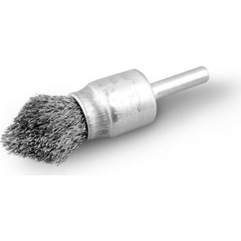 Brosse Conique - Fil Acier - Tige 6 mm - Diamètre 25 mm - Axiale