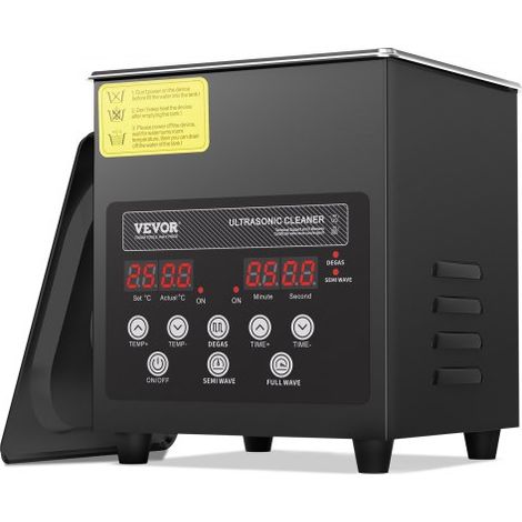 2 L Ultraschallreiniger 60 W digitales Ultraschallreinigungsgerät mit Schonmodus & verbesserter Entgasung, 40 kHz industrieller Schmuckreiniger mit Heizung & Timer, für Brillen Uhren Schwarz (1/5)