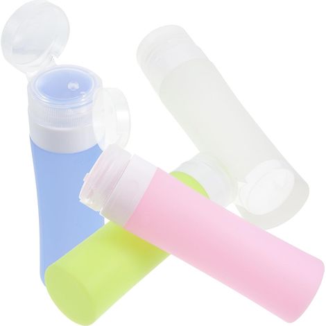 4 Pièces Flacon de Shampoing 80ml en Silicone (1/5)
