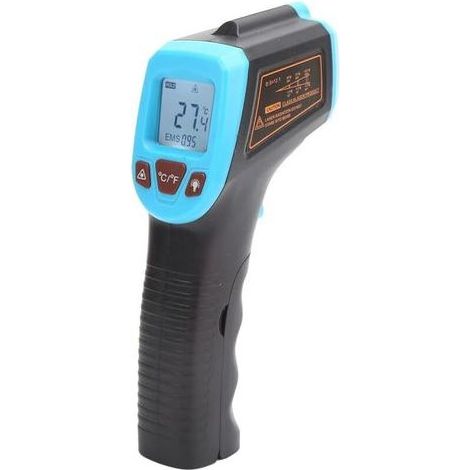 Thermomètre infrarouge, RAY, 31.1136.20, pour poêle à bois, laser, mesure sans contact des surfaces, conforme HACCP, pour l'artisanat, le barbecue et la maison, turquoise (1/5)