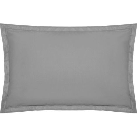 Kopfkissenbezug - Baumwolle - grau - 50x70 cm