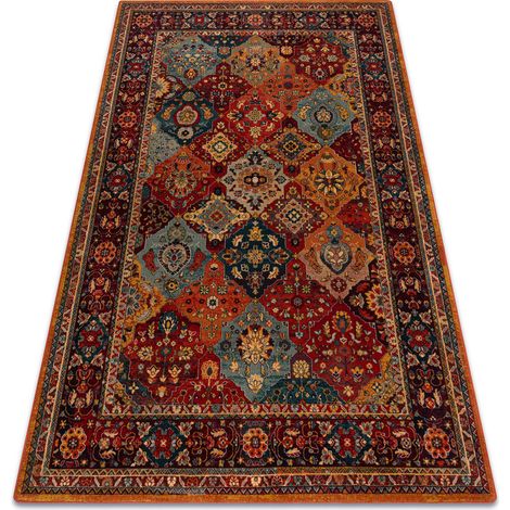 Wollteppich POLONIA Samari Ornament rubin red 200x300 cm