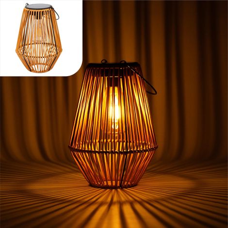 Lampe de jardin solaire, lampe de pelouse,ampe de jardin de paysage en rotin tissé extérieur étanche,lampe solaire d'extérieur pour jardin, terrasse (1/5)