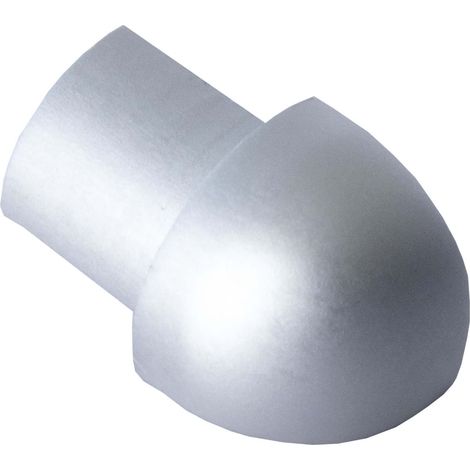 Dalsys Angle extérieur pour rail de carrelage aluminium (anodisé) Profilé en quart de cercle, profilé pour carrelage - 8mm, 1 pièce Argent mat