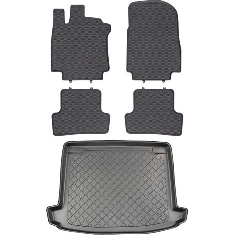 Set di tappetini in gomma per auto e tappetino per bagagliaio per Renault Clio IV Kombi dal 03.2013 al 2020. (1/5)