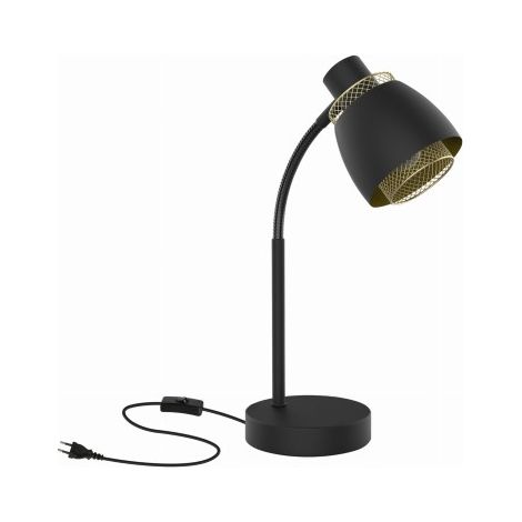 Lampe de table loft noir/or Aleksandria E14 40W Candellux