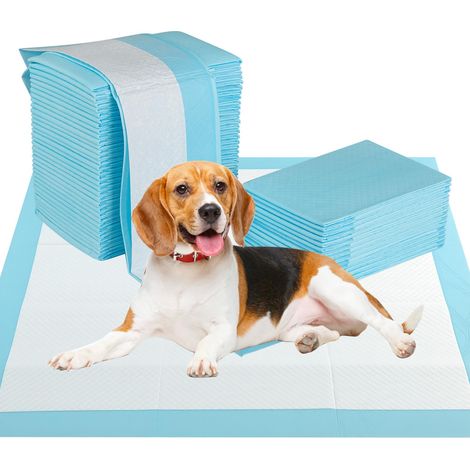 COSTWAY Tappetini Assorbenti per Cani, Tappetini da Interno ed Esterno per Animali Domestici a 6 Strati a Prova di Perdite, Asciugatura Rapida, Monouso per Urine, per Cagnolini (76 x 76 cm) (1/5)