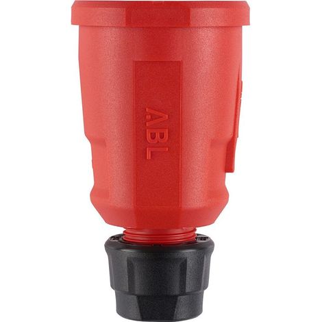 ABL Schutzkontakt-Kupplung Hightech 1580 gerade, 16A 250V, Kunststoff, Rot (1/2)