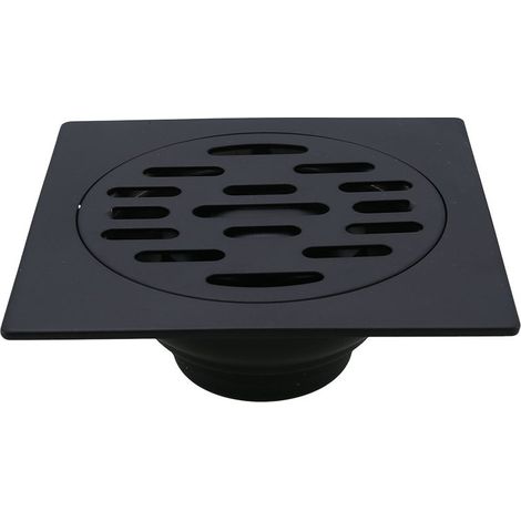 Siphon de sol carré inox anti-odeur pour salle de bain (1/3)