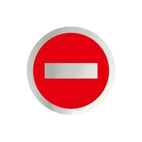 Señal informativa Redonda Prohibido Pasar Acero Inoxidable Ø70mm SEKURECO (1/2)