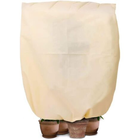 Protection hivernale pour plantes, sac de protection des plantes pour plantes en pot 240 x 200 cm avec cordon de serrage et disque de paillis de noix de coco (1/5)