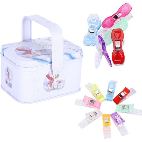 Nouvelles pinces à ourlet, pinces en plastique, pinces pour patchwork, pinces graduées avec trous, pinces à tissu, colorées. (1/5)