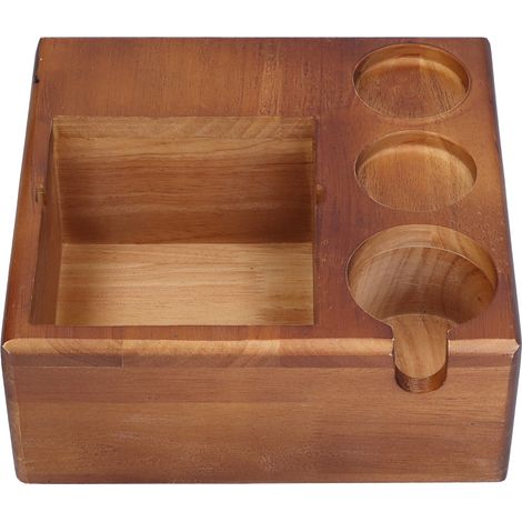 Support pour tamper à café en bois, porte-filtre anti-dérapant, boîte à café knock box, support de tamper pour machine à café domestique