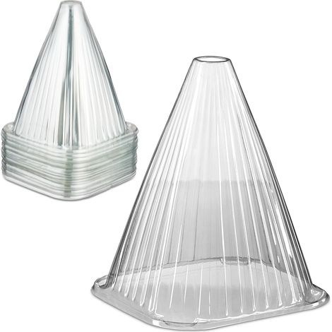 Cloche à Salade, Lot de 80, PVC, Protection Contre Le Gel et Les escargots, HLP : 22 x 19 x 19 cm, Transparente (1/5)