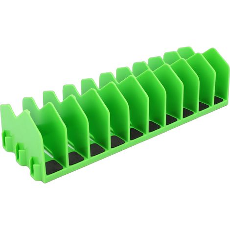 Organiseur à 10 emplacements pour pinces, clés, tournevis et coupe-câbles, support de rangement vert pour tiroir de boîte à outils (1/5)