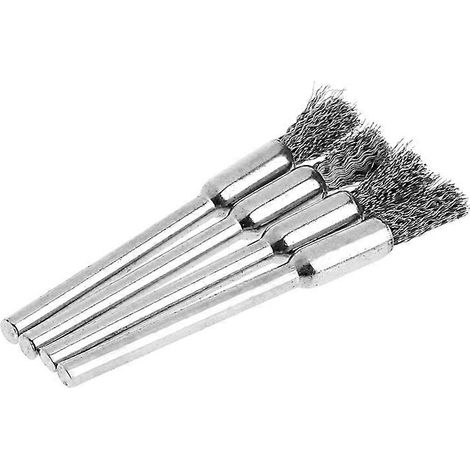 Lot de 4 brosses métalliques de 5 mm pour le polissage d'outils, mini-brosses à fraiser (1/5)