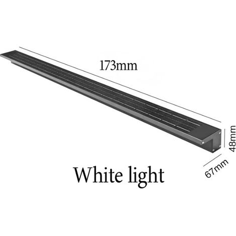 Applique murale solaire longue en verre pour éclairage extérieur - Lumière blanche 173 mm (1/5)