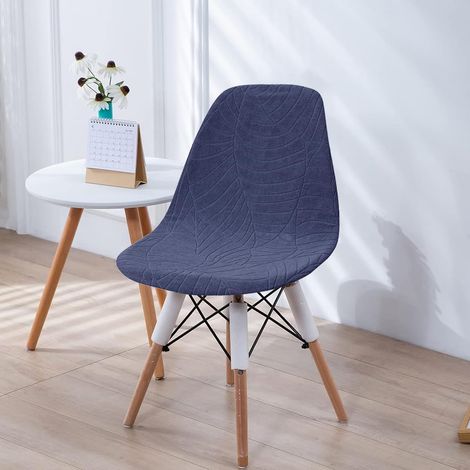 Housse de Chaise Scandinave Imperméable Lot de 2 Housses de Chaise de Salle à Manger Extensibles Couverture Protection Chaises Scandinaves Lavable pour Cuisine Maison Hôtel Bleu Marin (1/5)