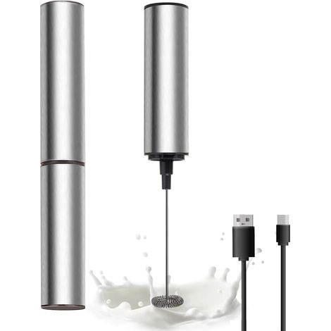 Mousseur à lait portatif rechargeable, mousseur à café portatif avec USB (1/5)