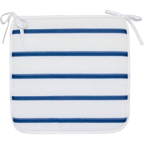 Oceania 39x39cm coprisedia a righe blu e bianche - Atmosphera créateur d'intérieur