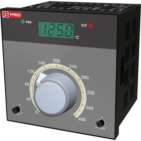 Régulateur de température PID, 230 V c.a., 2 sorties Relais, SSR, 1 entrée entrées 2 ou 3 fils PT100, 96 x 96mm ( Prix pour 1 ) (1/2)