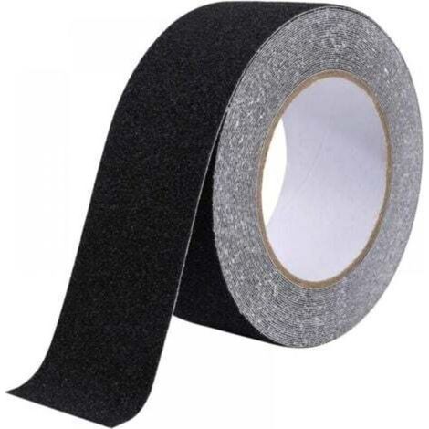Bande Antidérapante Adhésive pour Escaliers, Friction, Abrasif pour Les Sécurité, Escabeau, Intérieur, Extérieur, Haute Traction, 5cm x 5m, Noir (1/4)