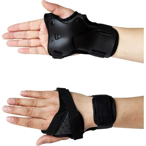1 Paire Protège-poignets, Plastique ABS, Sangle Nylon Ajustable, Trou Pouce, Patinage Ski Skateboard (1/5)