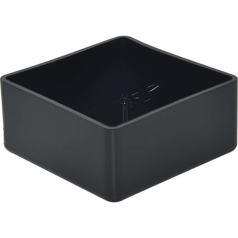 Protections de sol pour pieds de chaises, 4 embouts carrés en PVC noir (1/5)