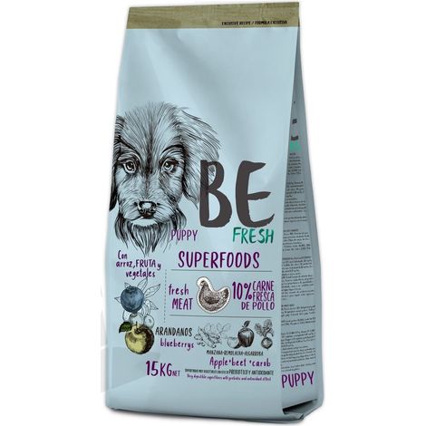 Be Fresh Puppy Pollo - Comida para Perros Cachorros de Pollo - 15 Kg