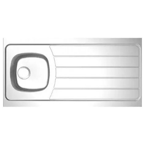 Lavello inox 1 vasca 1 gocciolatoio Moderna ISEO 120x60cm da appoggio