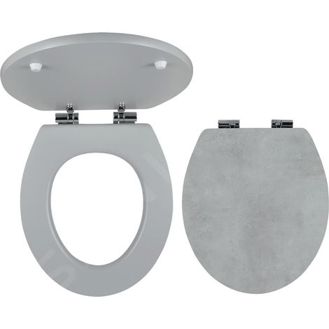 Novaservis Prestige - Siège de toilette, MDF, Softclose, gris béton WC/SOFTSTONE1 (1/2)