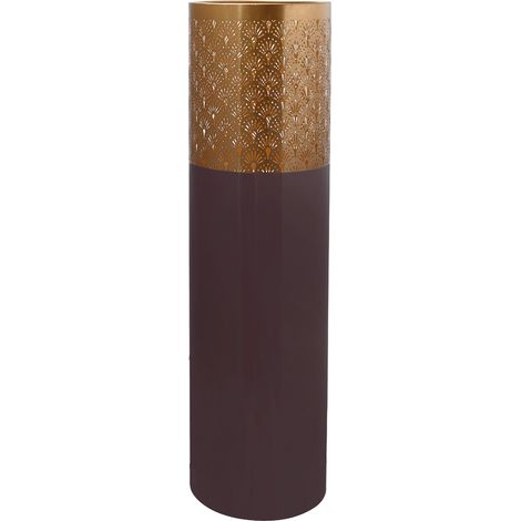 Vaso da terra Art Deco in ferro lilla e oro (1/3)